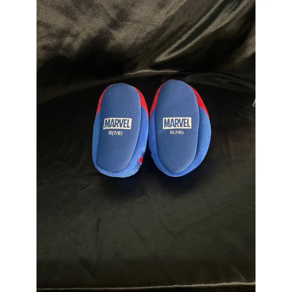 Marvel‎ Spiderman Toddler Plush Slippers Red Blue 3D Character Size S 7/8